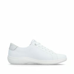 Chaussures à lacets blanches en cuir