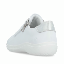Chaussures à lacets blanches en cuir