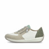 Baskets basses beiges et kaki