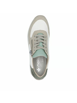 Baskets basses beiges et kaki