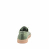 Baskets basses vertes en cuir