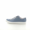 Baskets basses en cuir couleur jean