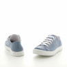 Baskets basses en cuir couleur jean