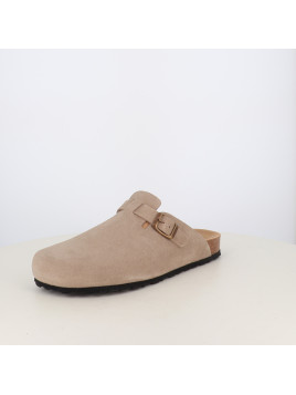Mules I’m Free Bout Fermé en Daim Marron
