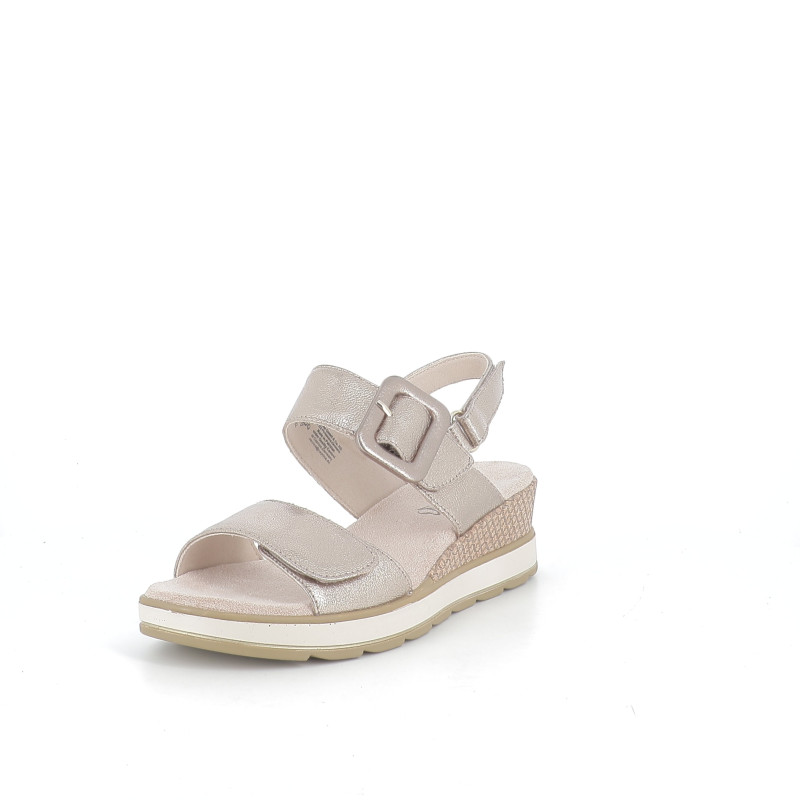 Nu-pieds taupe metallic