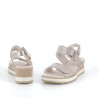 Nu-pieds taupe metallic