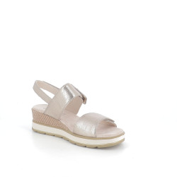 Nu-pieds taupe metallic