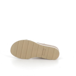Nu-pieds taupe metallic