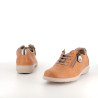 Baskets basses marron en cuir