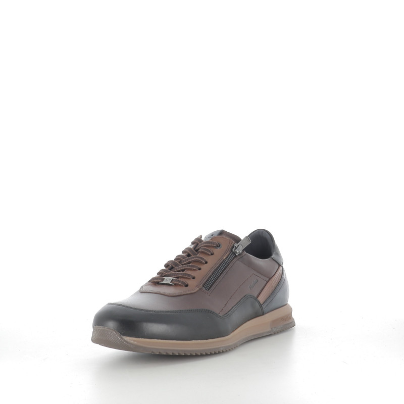 Baskets Basses en Cuir Marron