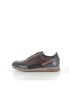 Baskets Basses en Cuir Marron