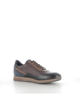 Baskets Basses en Cuir Marron