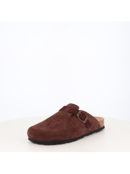 Mules en cuir Marron chocolat