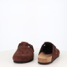 Mules en cuir Marron chocolat