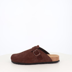 Mules en cuir Marron chocolat