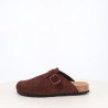 Mules en cuir Marron chocolat
