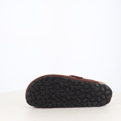 Mules en cuir Marron chocolat