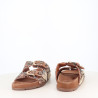Mules marrons avec décorations