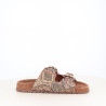 Mules marrons avec décorations