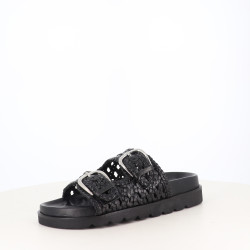 Mules en cuir noires