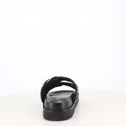Mules en cuir noires