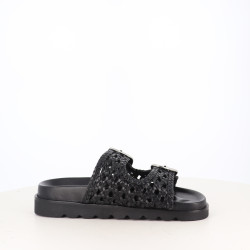 Mules en cuir noires