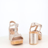 Nu-pieds à Talons Rose