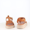 Nu-pieds en cuir marron