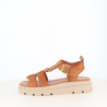 Nu-pieds en cuir marron