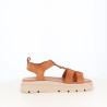 Nu-pieds en cuir marron