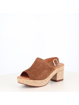 Nu-pieds en Cuir Marron