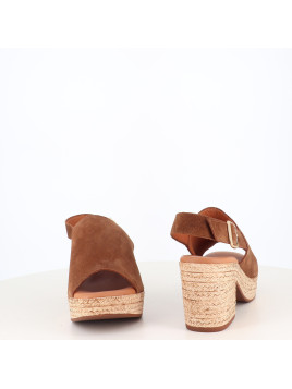 Nu-pieds en Cuir Marron