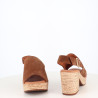 Nu-pieds en Cuir Marron