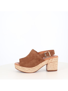 Nu-pieds en Cuir Marron