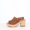 Nu-pieds en Cuir Marron
