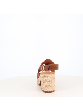 Nu-pieds en Cuir Marron