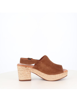 Nu-pieds en Cuir Marron