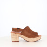 Nu-pieds en Cuir Marron