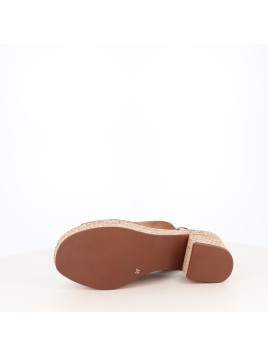 Nu-pieds en Cuir Marron