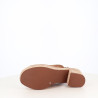 Nu-pieds en Cuir Marron