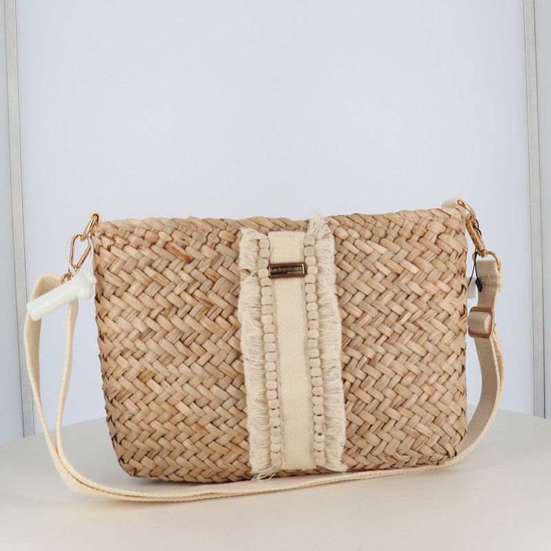 Sac bandoulière Les Tropéziennes en jute / paille