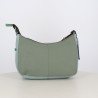 Sac baguette Soruka vert / bleu et léopard