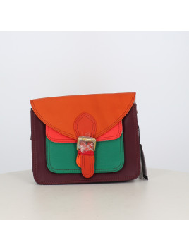 Mini sac cartable Soruka multicolore à rabat