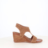Sandales Compensées en Cuir