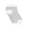 Chaussettes rayées blanc et bleu