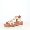 Nu pieds en cuir Or