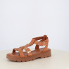 Nu-pieds en cuir marron