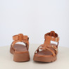 Nu-pieds en cuir marron