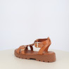 Nu-pieds en cuir marron
