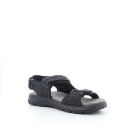 Nu-pieds en cuir noirs